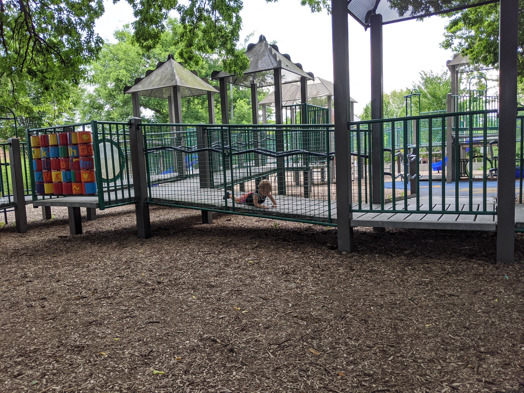 All abilities inclusive playground at Fannie Mae Dees Park aka Dragon Park in Nashville
