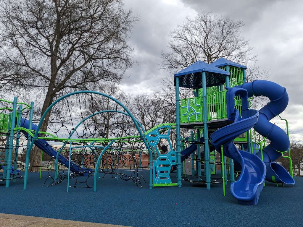 The new beautiful fun and safe playground at the South Inglewood Community Center, one of the best playgrounds in Nashville