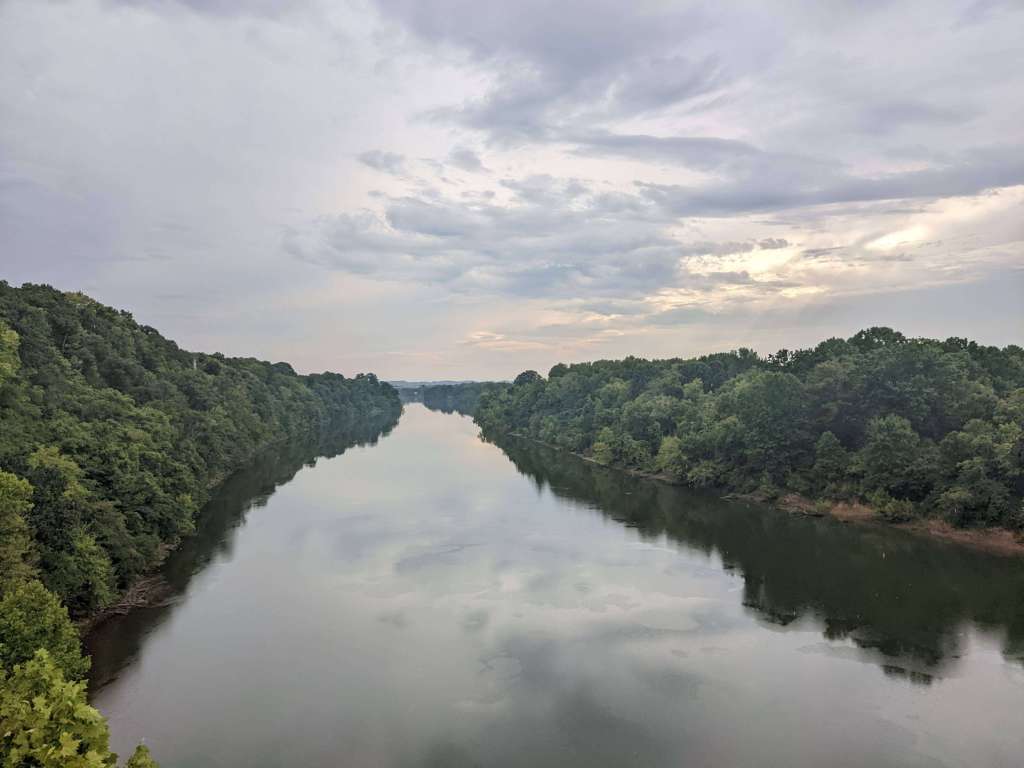 The beautiful view of the Cumberland, from the greenway bridge, at Two Rivers Park in Donelson, one of the best parks in Nashville