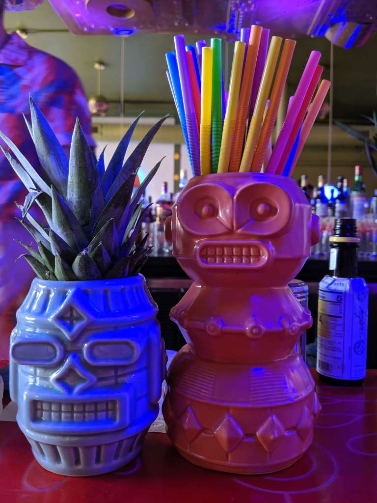 Robot tiki drinks at Chopper in East Nashville