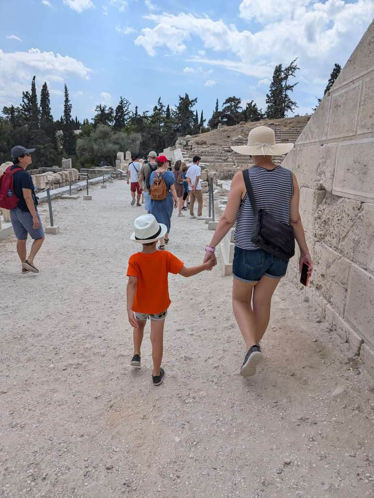 The realities of traveling with our kid: one of the rare easy moments