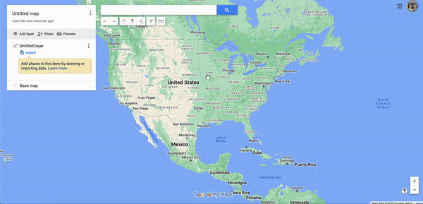Google map trip planner: editing map title