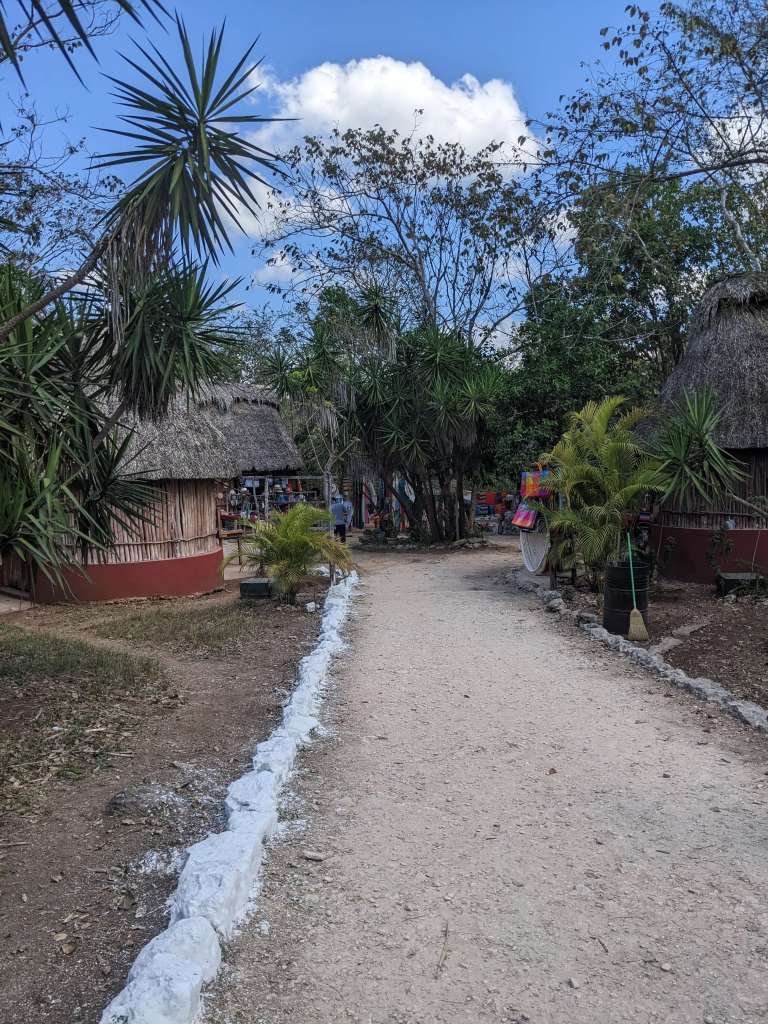 The "gift shop" area of Ek Balam