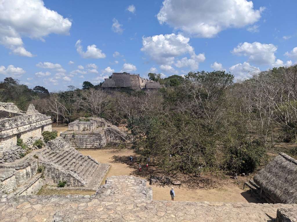 The view of Ek Balam from the top of one of the smaller palaces