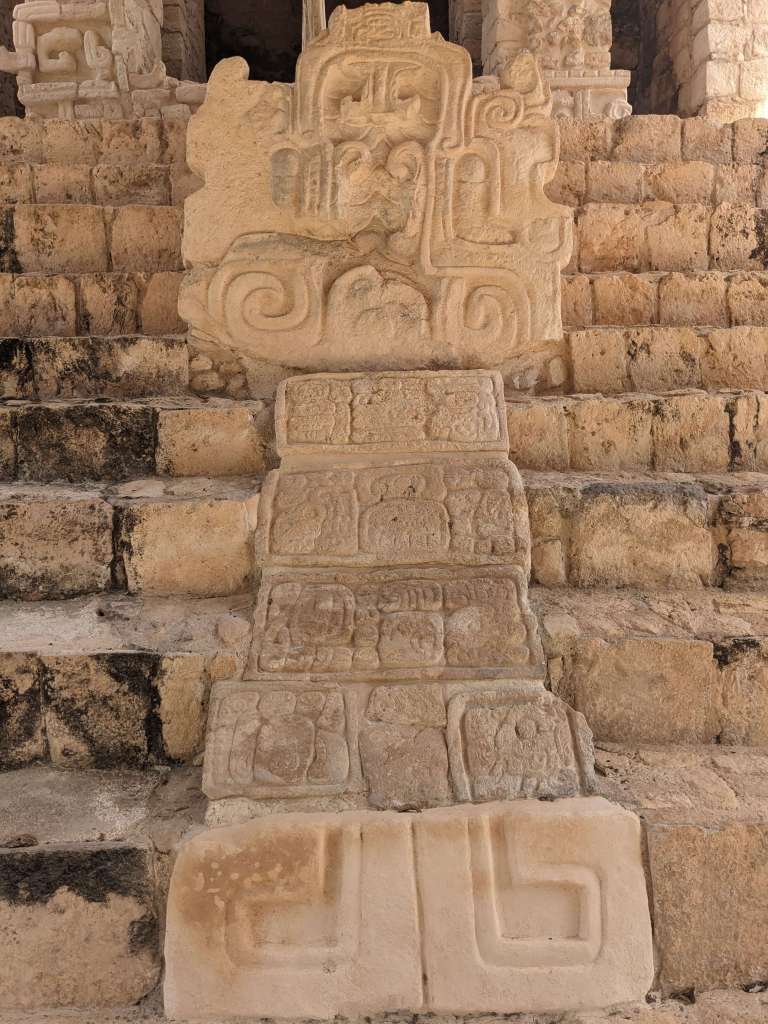 Apparently, most of the intricate carvings at Ek Balam are not actually CARVINGS but rather molded and sculpted material!