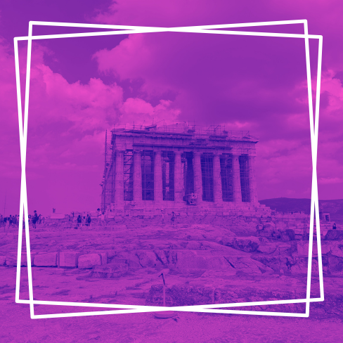 The Acropolis in Athens, Greece in Europe