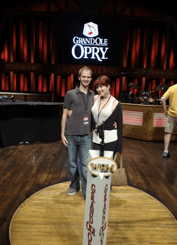 We got to stand on the historic circle saved from the original stage!!!