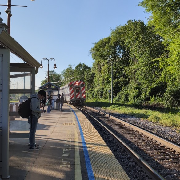 Waiting for the Music City Star at Donelson Station