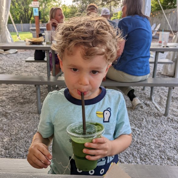 He's always loved the Izzy smoothie from Nectar!