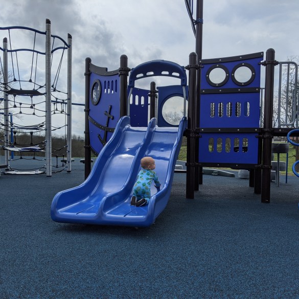 We have spent a lot of time at the Two Rivers Park Playground!